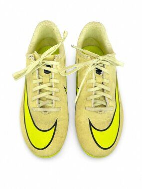 Nike Mercurial Soccer Cleats Size 1Y | Neon Yellow Kids Indoor Turf Soccer Shoes
